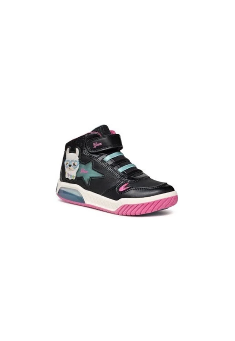 Pantofi sport fete  304070280, Piele ecologica, Negru, Negru