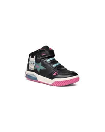 Pantofi sport fete  304070280, Piele ecologica, Negru, Negru