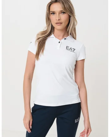 Tricou polo sim-fit, Negru/Alb optic