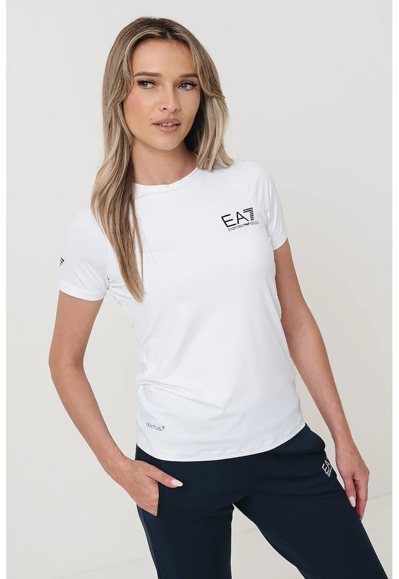 Tricou cu maneci raglan, Negru/Alb optic