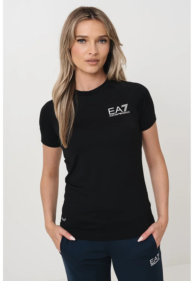 Tricou cu maneci raglan, Alb/Negru