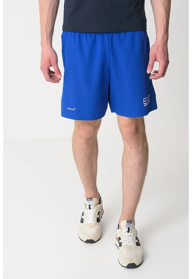 Pantaloni scurti cu talie elastica, Albastru royal