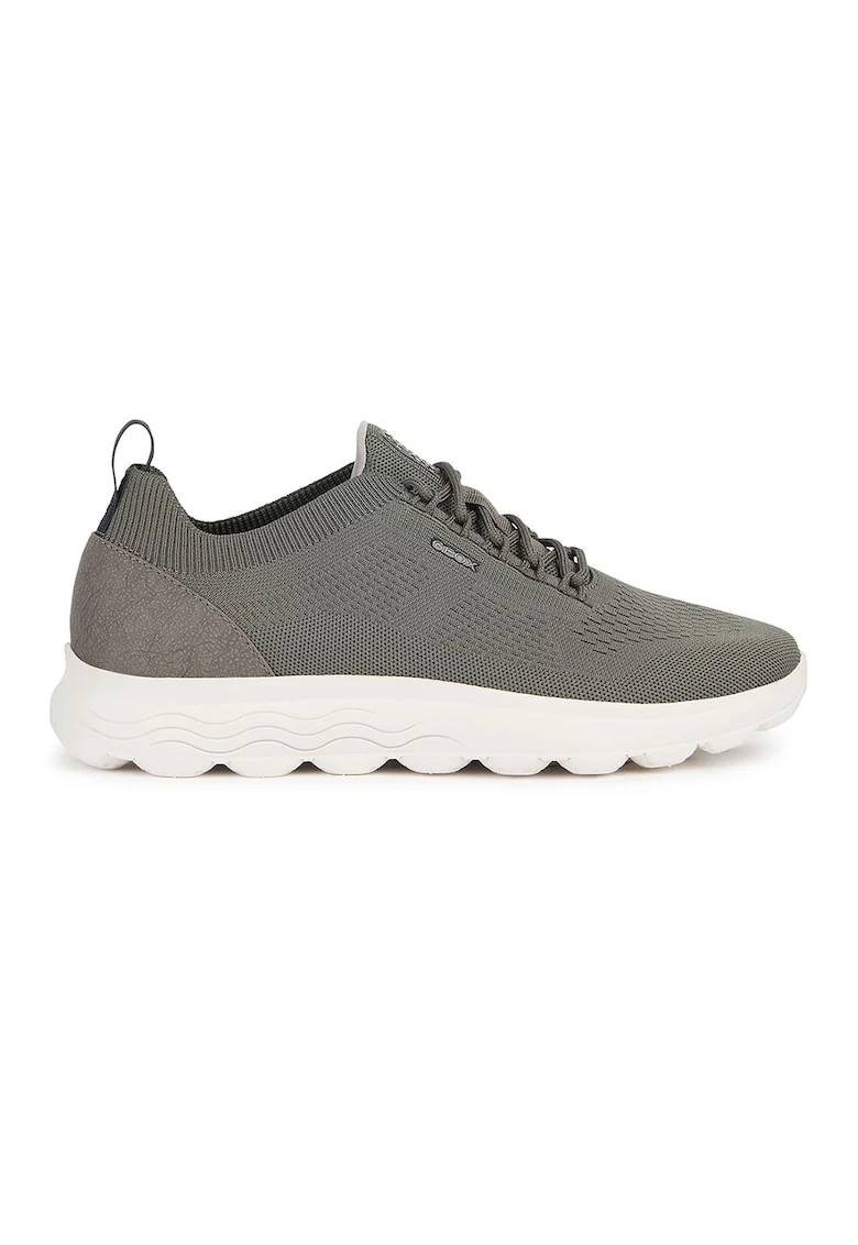 Pantofi sport din plasa tricotata cu logo, Gri