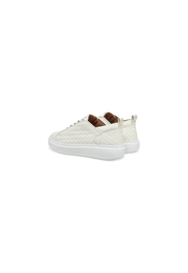 Pantofi sport barbati  Piele naturala, Alb, Alb