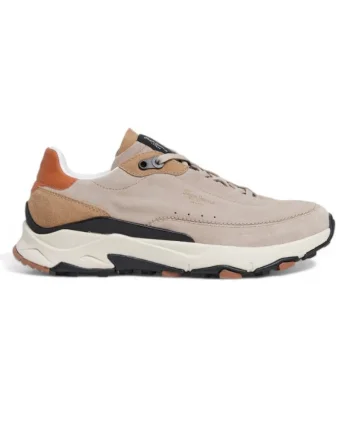 Pantofi barbati PMS60022,  Piele naturala/Poliuretan, Bej