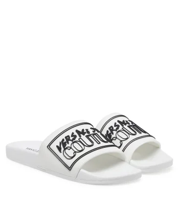 Slapi barbati,  sintetic, alb, plastic