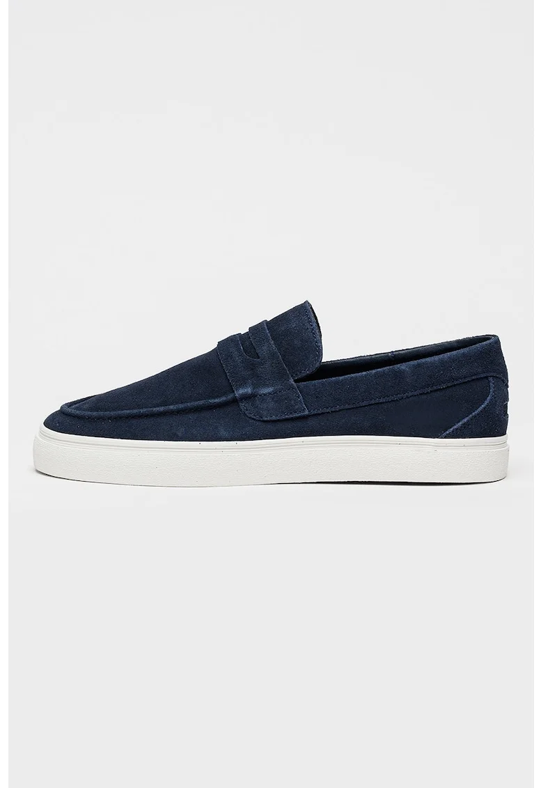 Mocasini din piele intoarsa, Bleumarin
