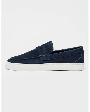 Mocasini din piele intoarsa, Bleumarin