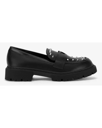 Pantofi fete  5905588780083, Sintetic, Negru, Negru
