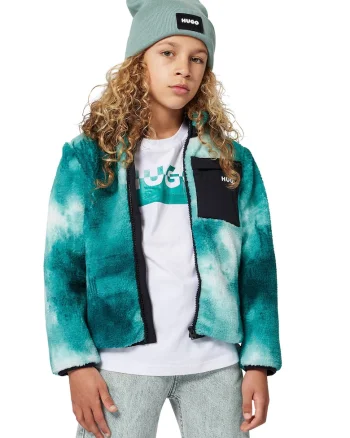 Tricou cu imprimeu logo, Alb/Verde persan