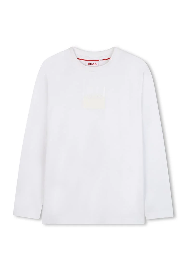 Bluza cu imprimeu logo, Alb