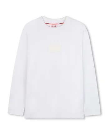 Bluza cu imprimeu logo, Alb