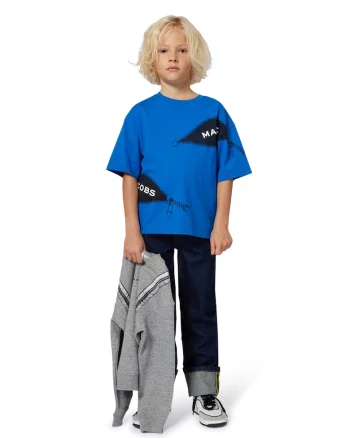 Bluza de trening din bumbac cu imprimeu grafic pe partea din spate, Negru/Gri melange