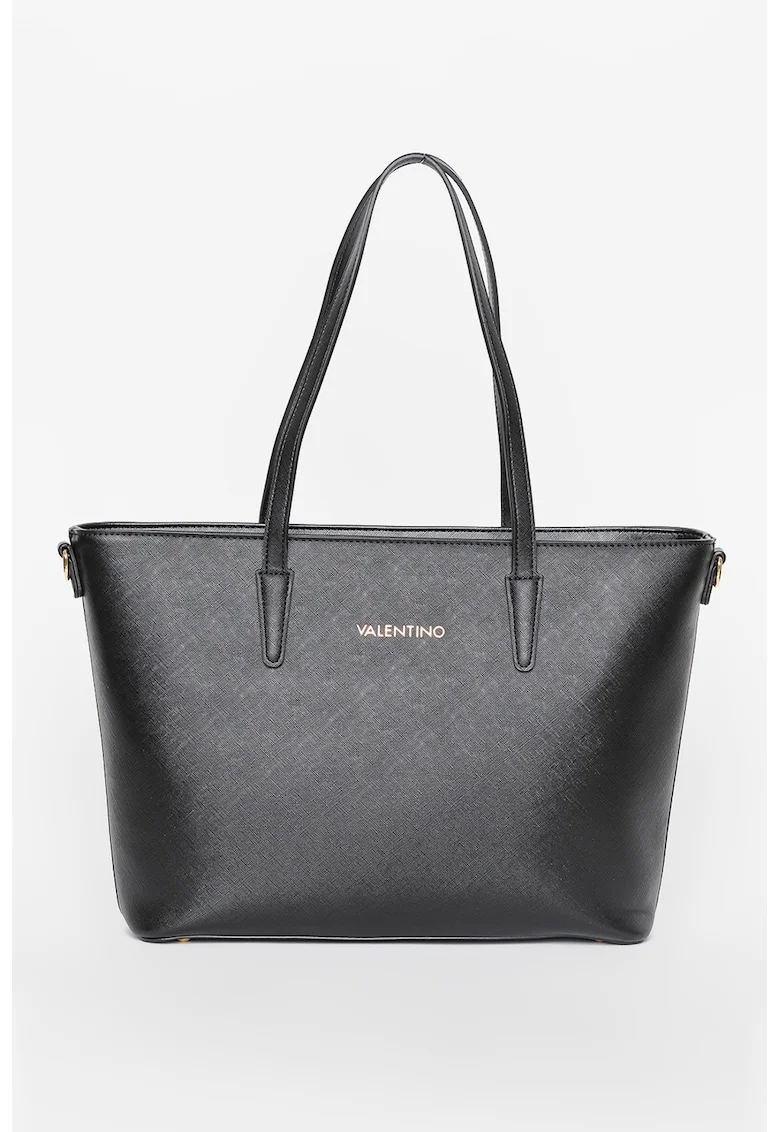 Geanta shopper din piele ecologica Zero, Negru