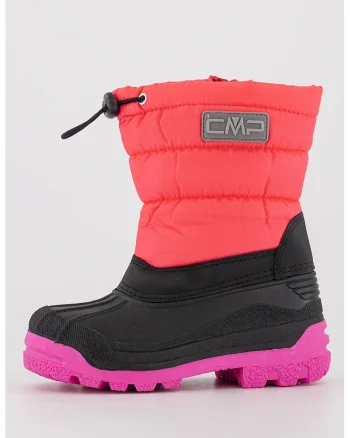Cizme mid-calf de iarna cu segment matlasat Sneewy, Negru/Roz aprins