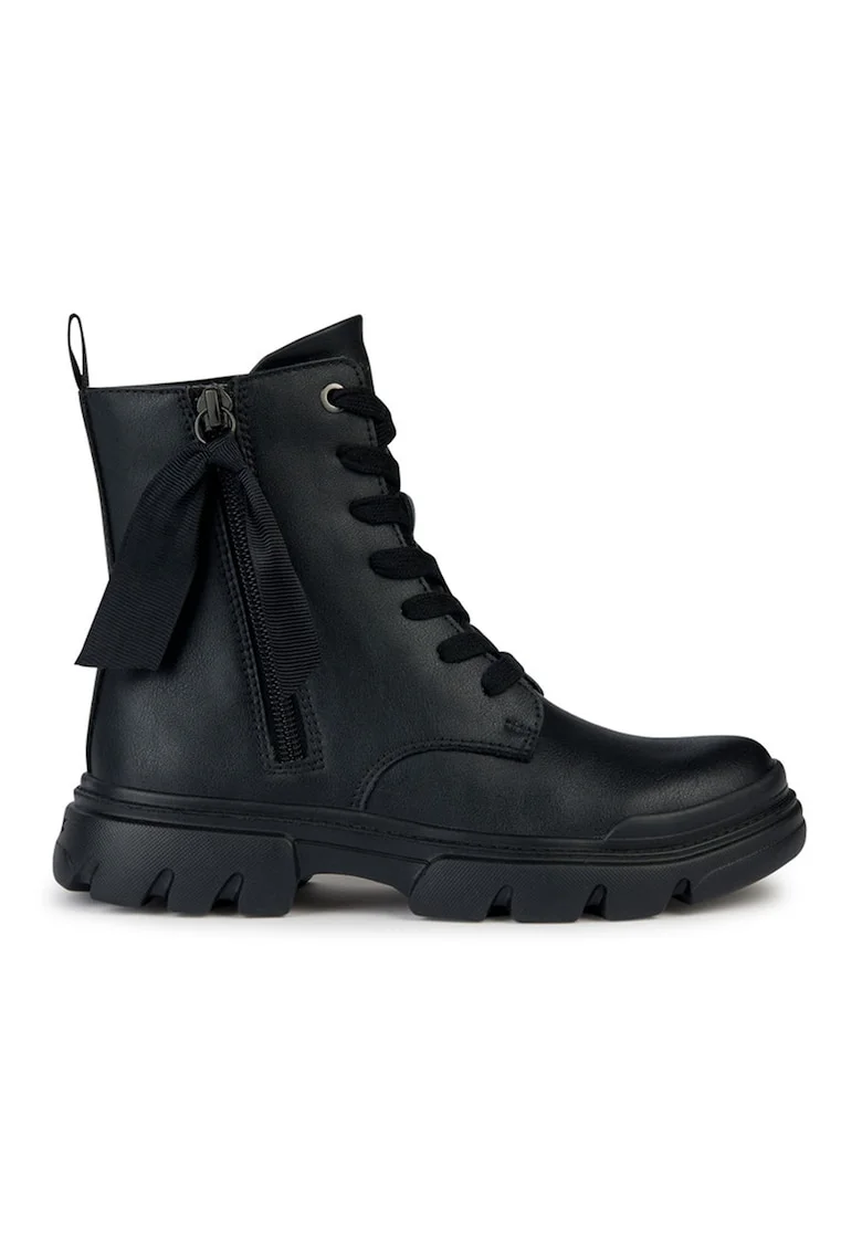 Ghete de piele ecologica Junette, Negru