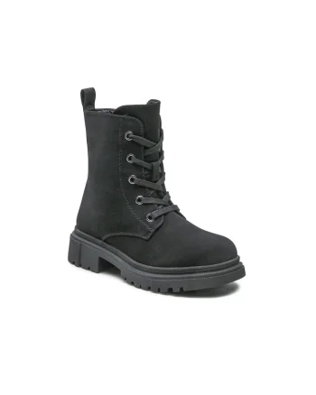 Cizme fete,  5904862152356, Piele ecologica, Negru, Negru