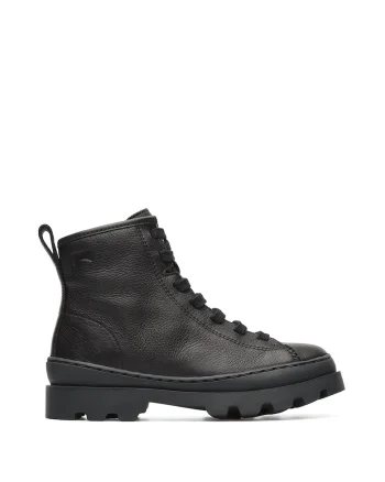 Ghete de piele cu aplicatie logo discreta Brutus 609, Negru