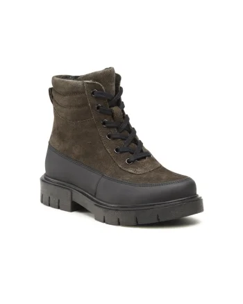Ghete fete,  5904862275185, Kaki, Piele naturala/Piele intoarsa, Kaki