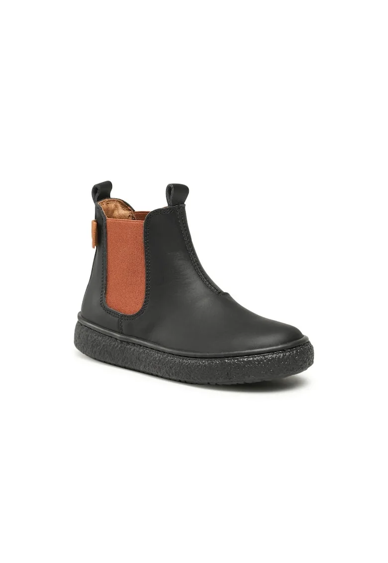 Ghete baieti  Piele naturala, 303279165, Negru