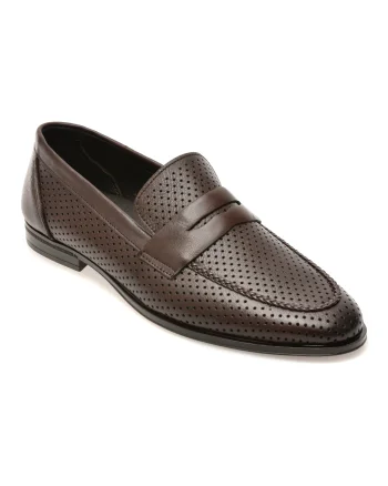 Mocasini eleganti OTTER maro, 25M125, din piele naturala