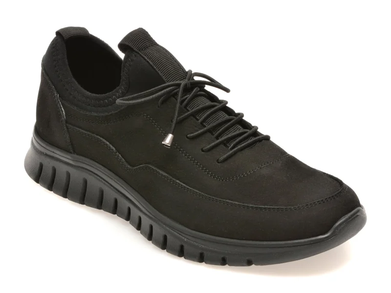 Pantofi sport FLAVIA PASSINI negri, EV2843, din nabuc