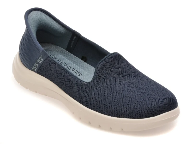 Pantofi sport SKECHERS bleumarin, ON-THE-GO FLEX, din material textil