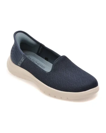 Pantofi sport SKECHERS bleumarin, ON-THE-GO FLEX, din material textil