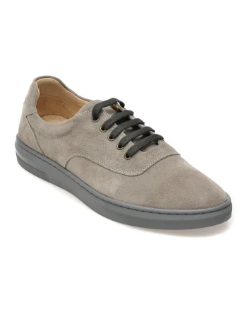 Pantofi sport RELAX gri, 81351, din piele intoarsa