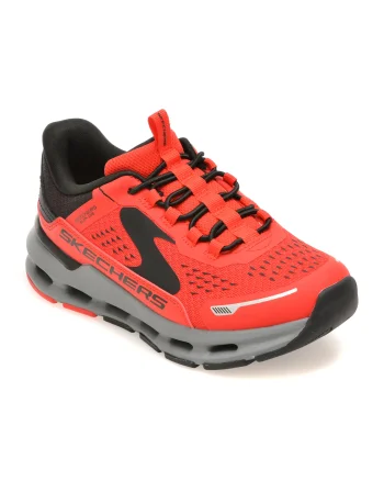 Pantofi sport SKECHERS rosii, GLIDE-STEP PLUS, din material textil