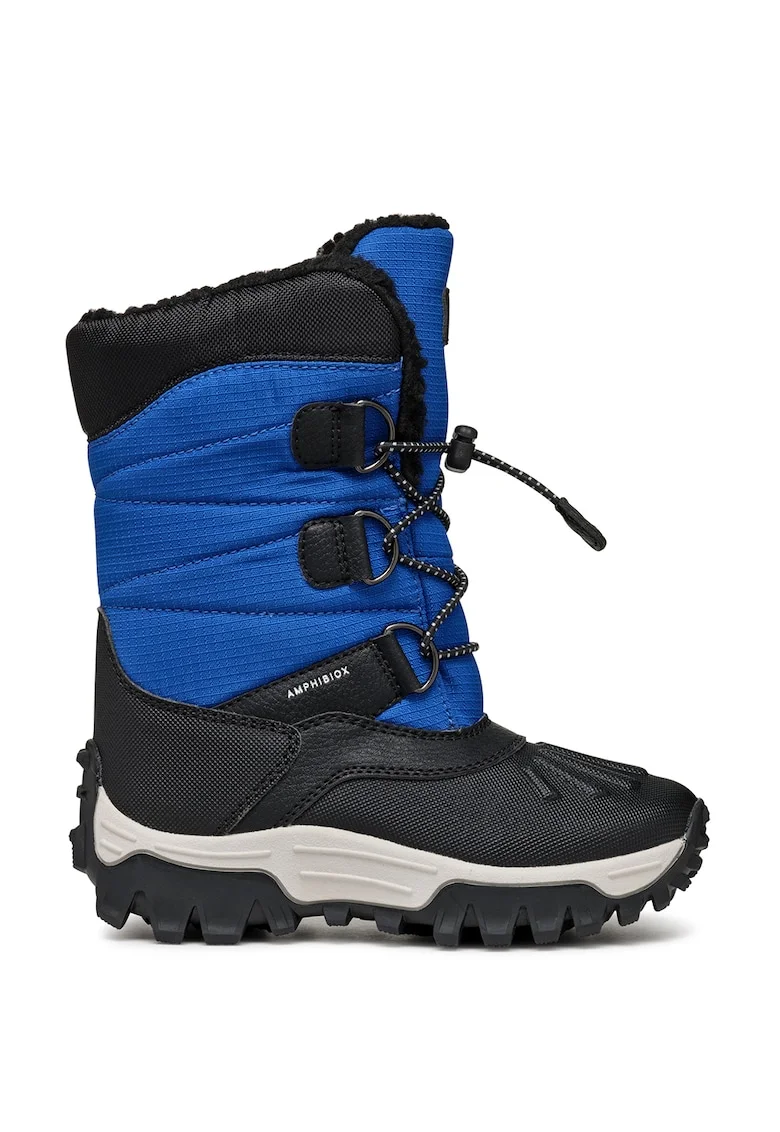 Cizme mid-calf de iarna, Negru/Albastru royal