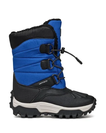 Cizme mid-calf de iarna, Negru/Albastru royal