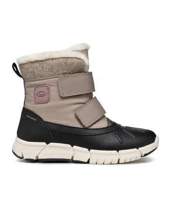 Ghete impermeabile cu benzi velcro Flexyper, Negru/Maro camel