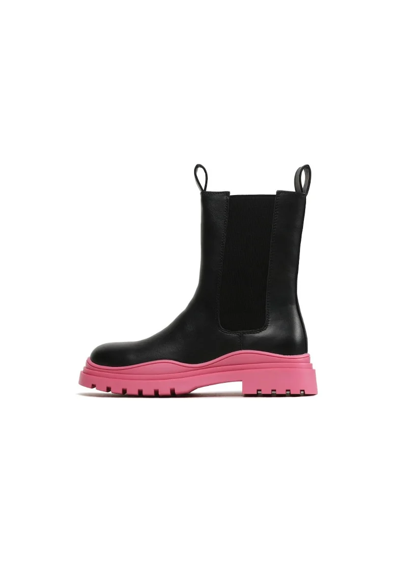 Ghete Chelsea copii,  5904862034539, Negru, Piele ecologica, Negru