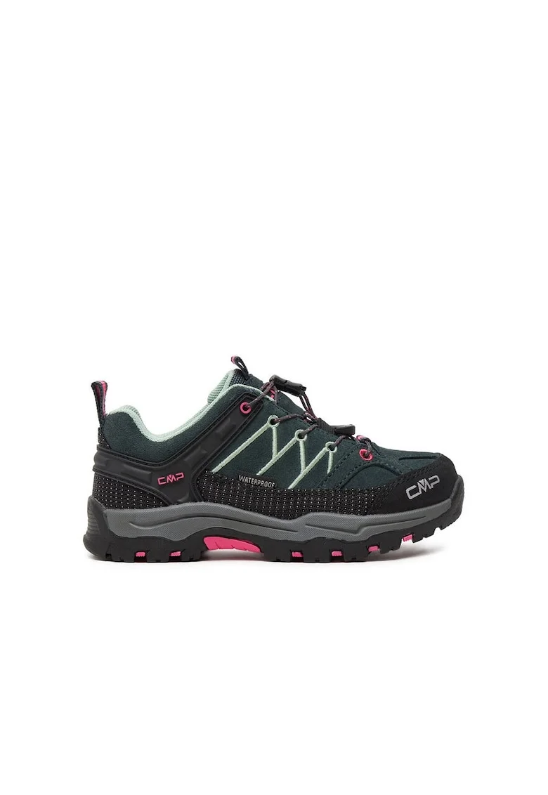 Ghete copii,  30865, Piele naturala, Roz/Negru, Negru/Roz