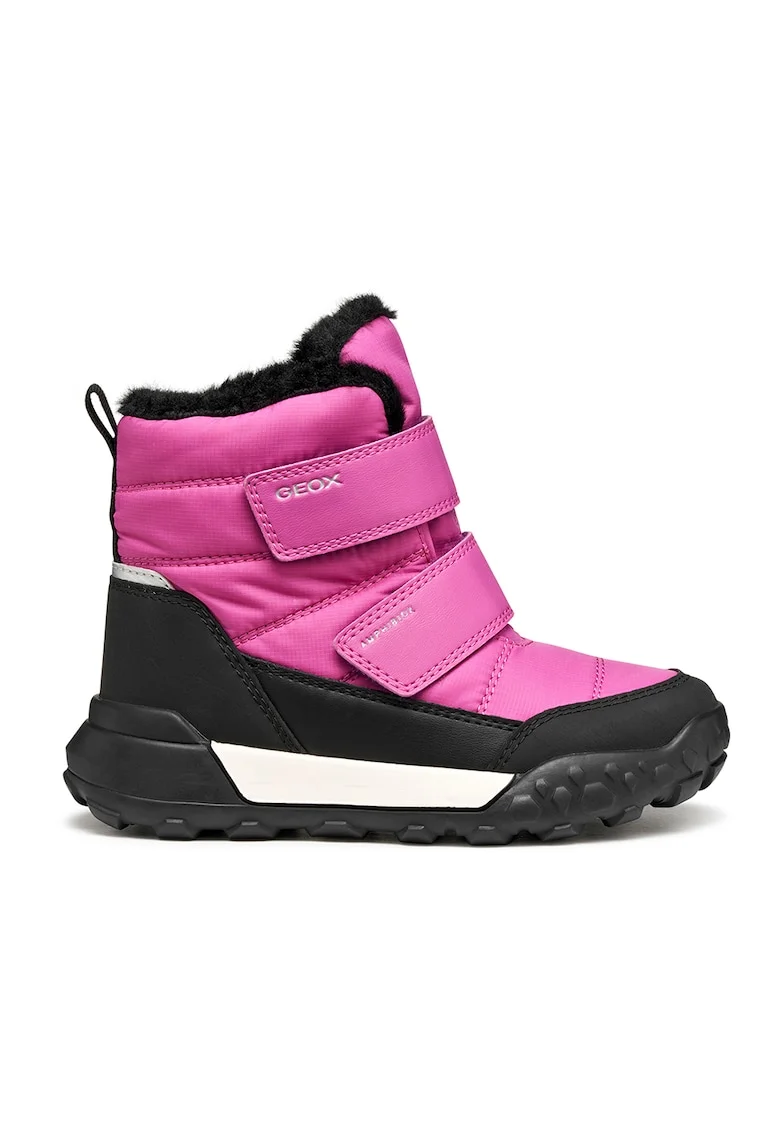 Ghete de iarna cu inchidere velcro Trekkyup, Negru/Fucsia