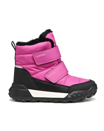 Ghete de iarna cu inchidere velcro Trekkyup, Negru/Fucsia