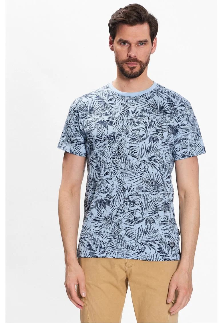 Tricou barbati,  Bumbac, Albastru