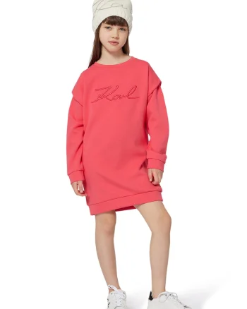 Rochie sport cu broderie logo, Coral