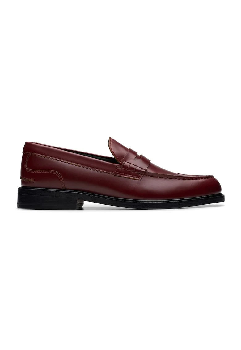 Pantofi loafer din piele Craft James, Rosu inchis