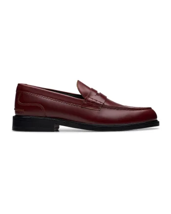 Pantofi loafer din piele Craft James, Rosu inchis