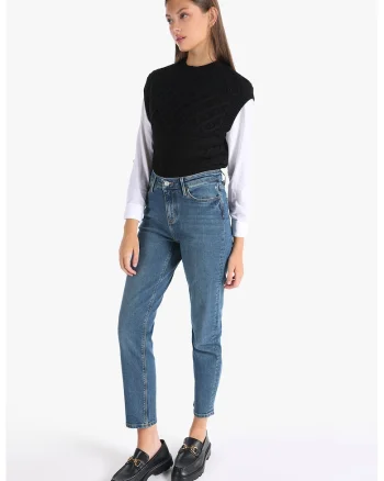 Blugi slim fit Carla 703, Albastru inchis
