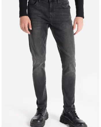Blugi slim fit 041 Danny, Gri inchis