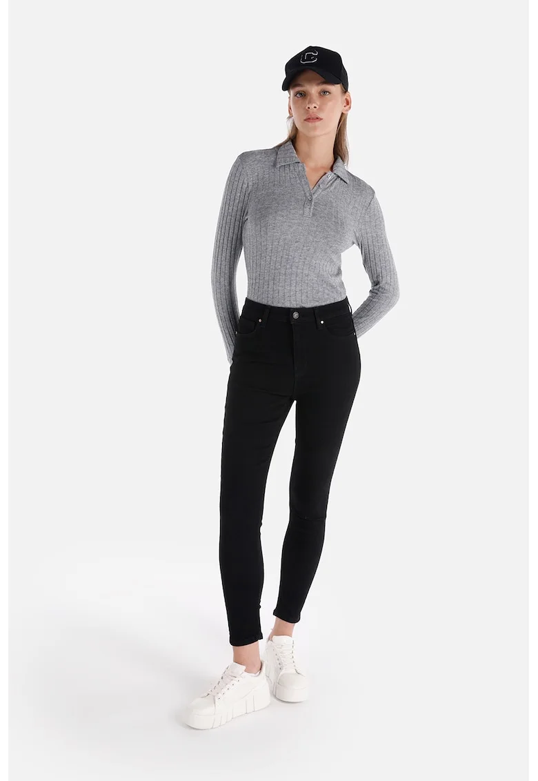 Blugi slim fit Diana, Negru