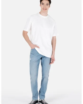 Blugi regular fit cu aspect decolorat Jack, Albastru pastel