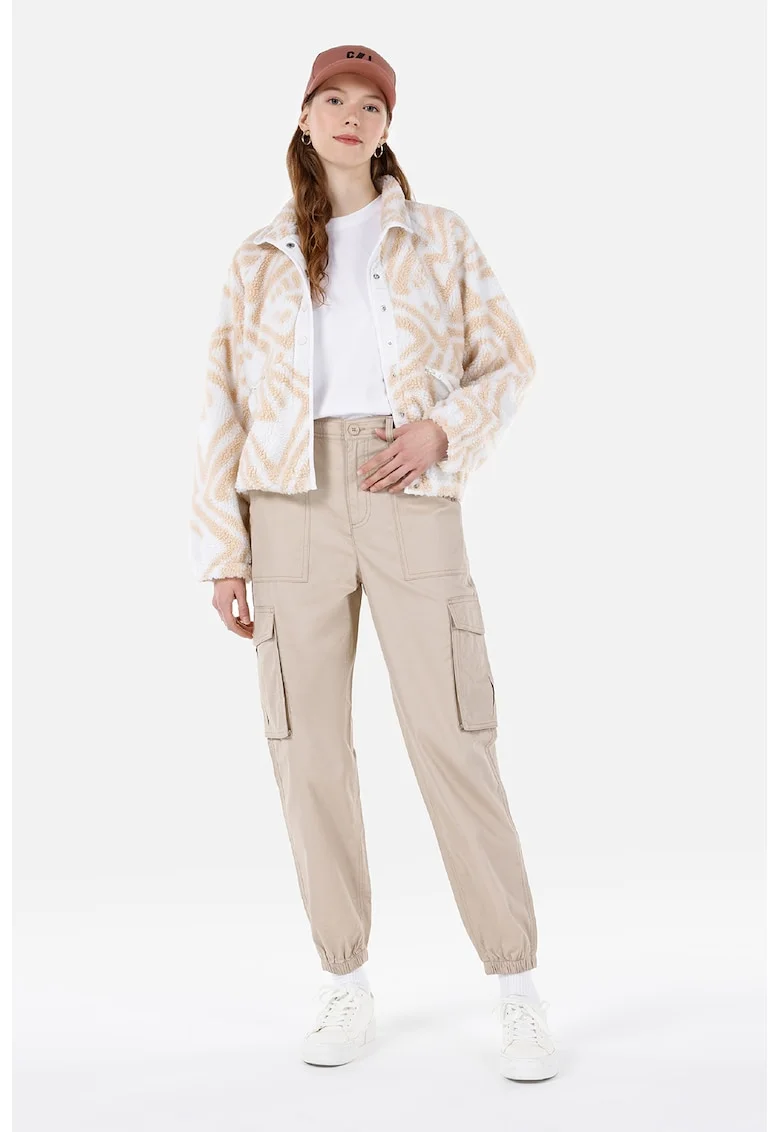 Pantaloni cargo din bumbac, Bej deschis
