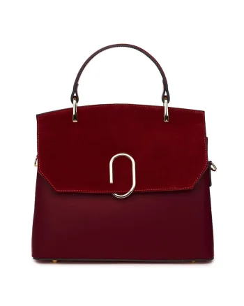 Poseta din piele naturala Ruby grena