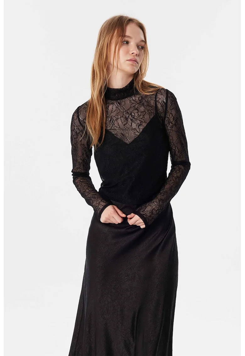 Rochie midi cambrata, Negru