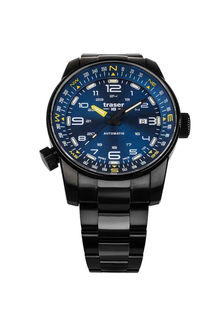 Ceas barbatesc  109523, Automatic, 46mm, 10ATM, Negru