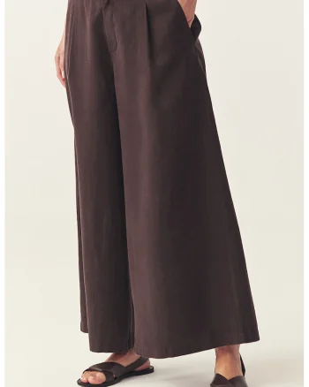 Pantaloni cu croiala ampla Maskan, Maro inchis